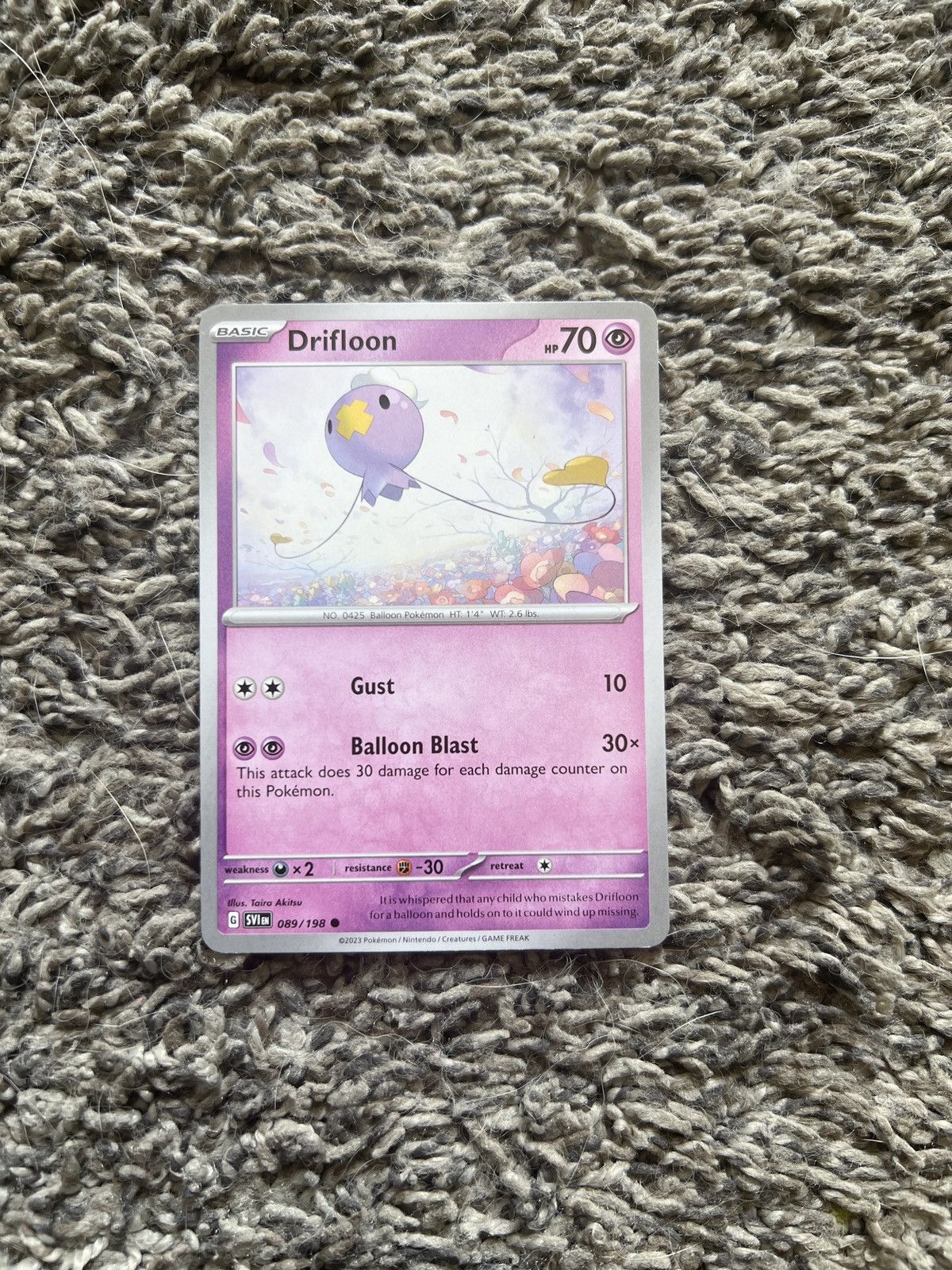 Pokemon 2023 Pokémon Drifloon Basic Card Size ONE SIZE - 1 Thumbnail