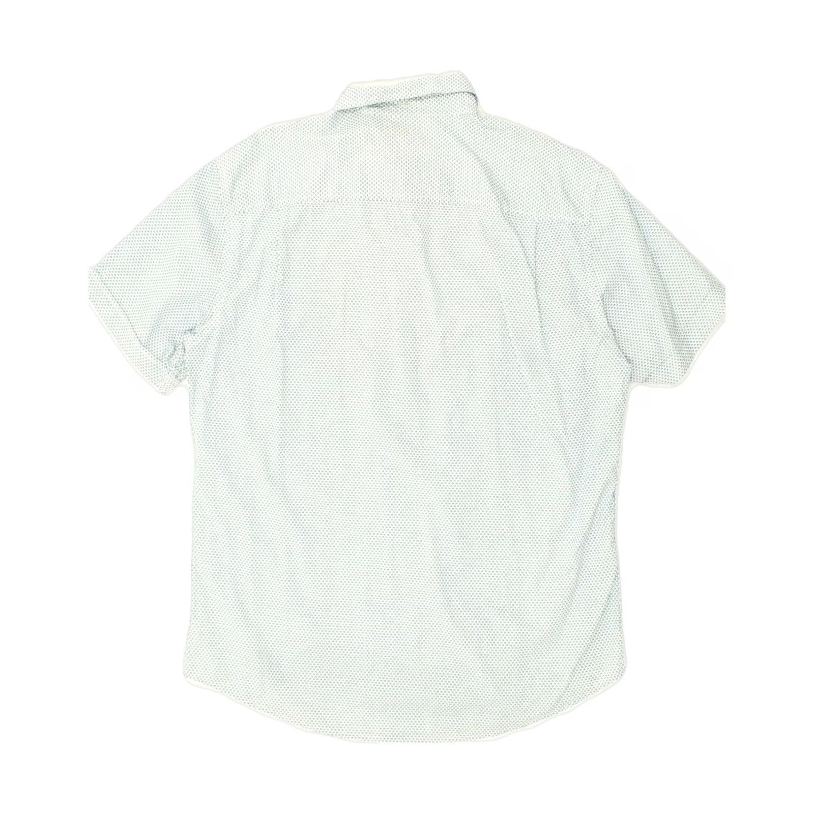 Gap GAP Mens Short Sleeve Shirt Large Blue Spotted Cotton Size US L / EU 52-54 / 3 - 2 Thumbnail