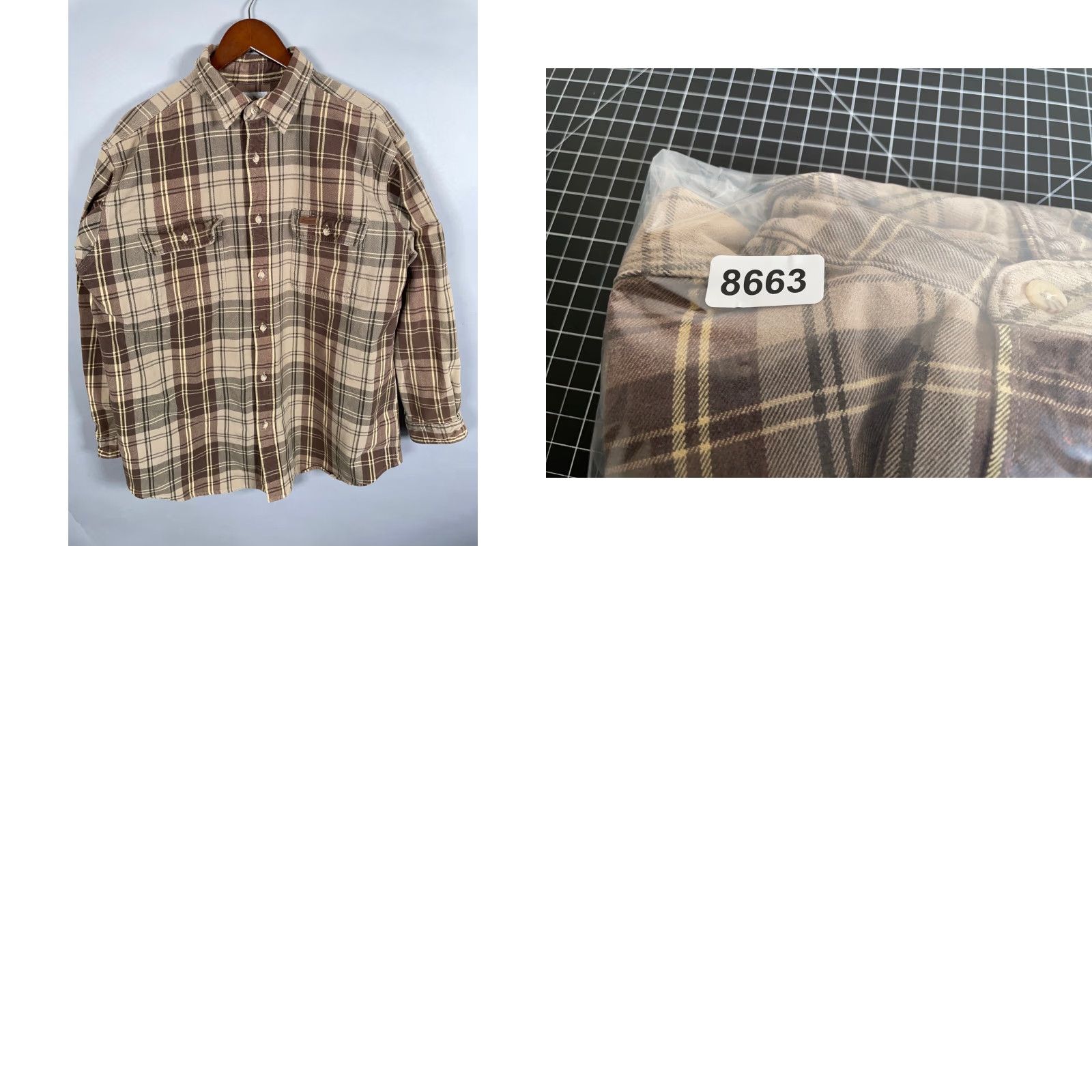 Carhartt Carhartt Flannel Shirt Men's XL Brown Plaid Heavyweight S129PTN Workwear, Button-Up, Long Sleeve Size US XL / EU 56 / 4 - 9 Thumbnail