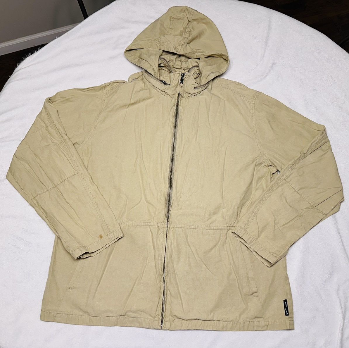 Armani Exchange Armani Exchange Men’s Hidden Hood Light Jacket-Large-Spots- Size US L / EU 52-54 / 3 - 1 Thumbnail