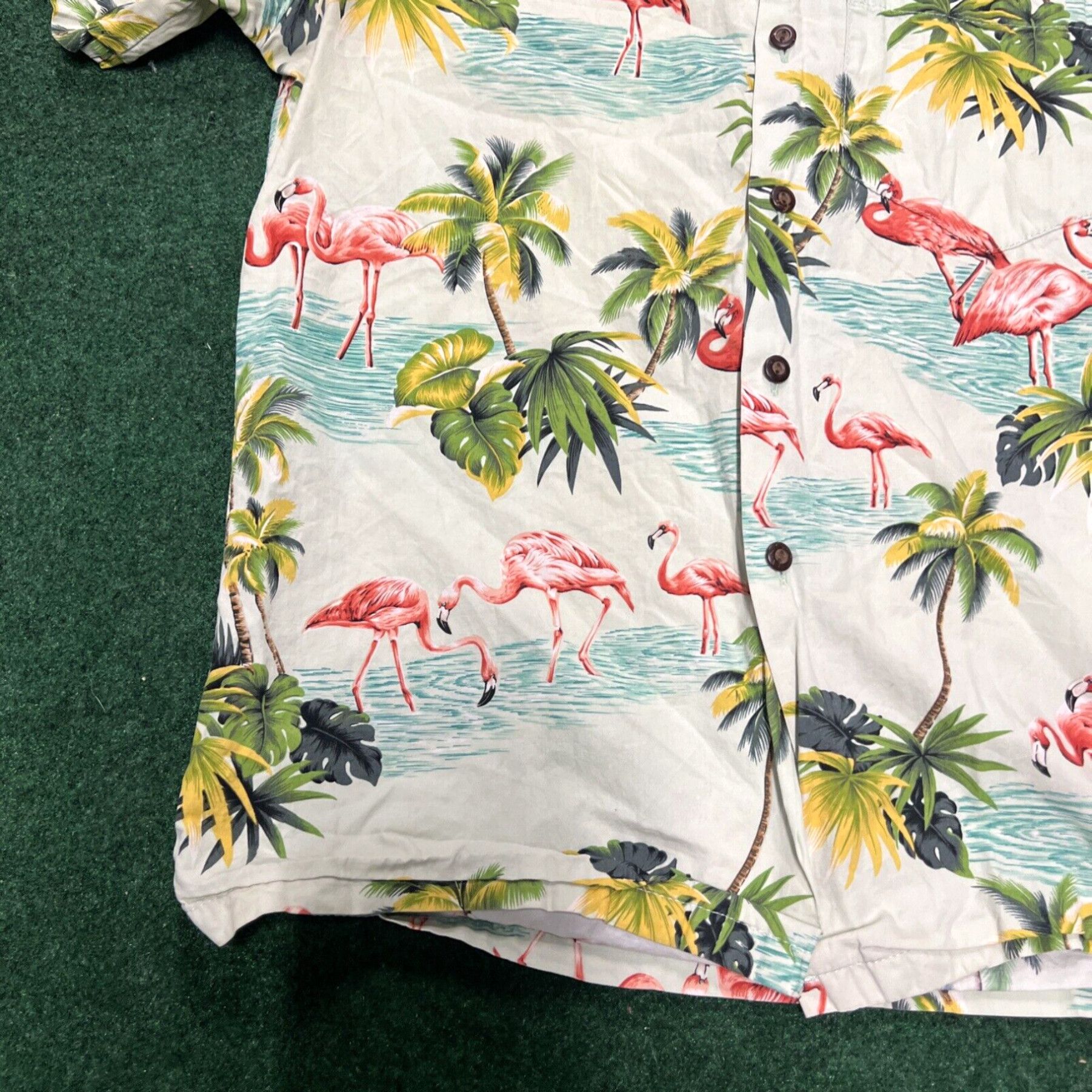 Vintage Pacific Legend Mens Hawaiian Shirt Small Flamingo Made Hawaii Floral Cotton Camp Size US S / EU 44-46 / 1 - 2 Thumbnail