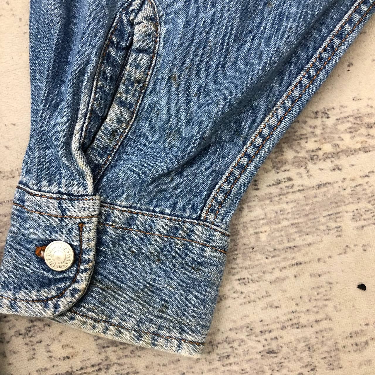 Vintage × Wrangler T307 VTG BLUE BELL WRANGLER DUNGAREES DENIM SHIRTS Size US L / EU 52-54 / 3 - 11 Thumbnail