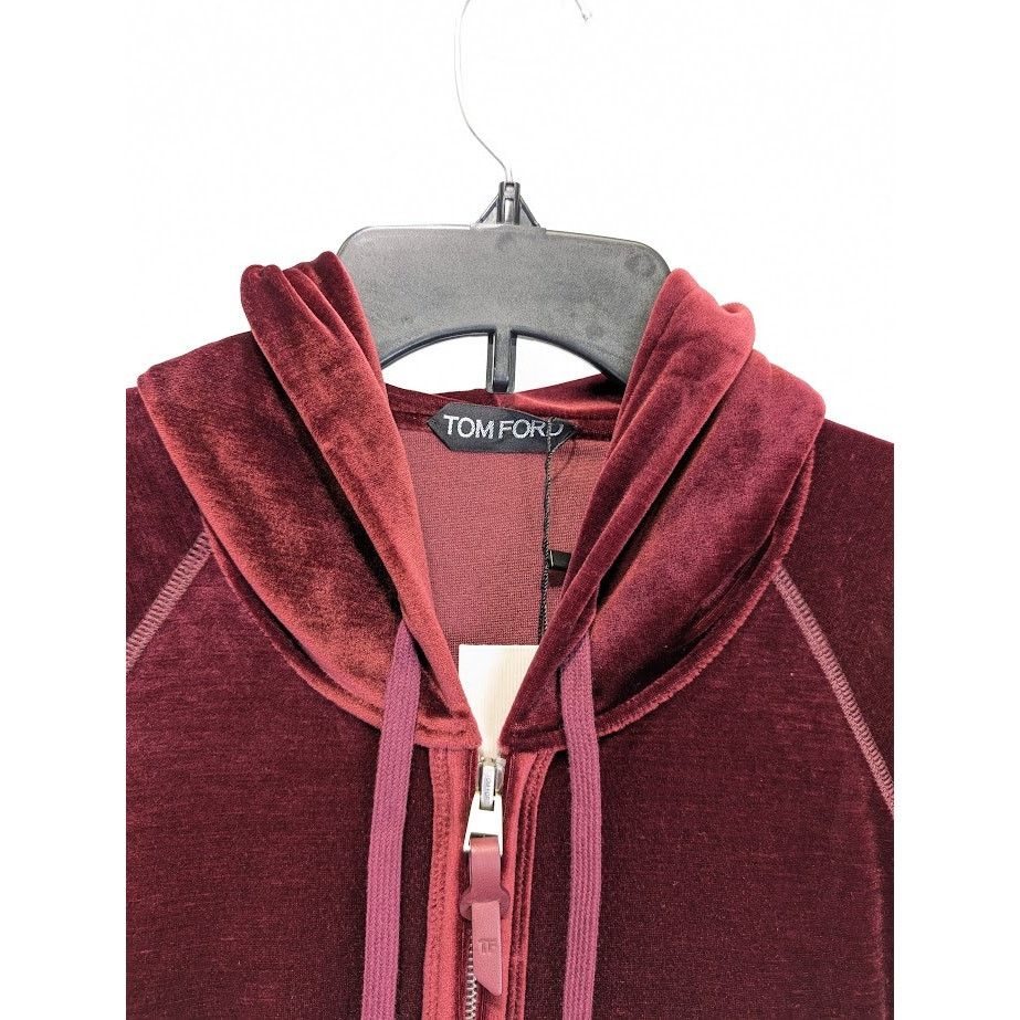 Tom Ford o1rshd1 Cut and Sewn Zipper Hoodie Jacket in Burgundy Size US S / EU 44-46 / 1 - 3 Thumbnail