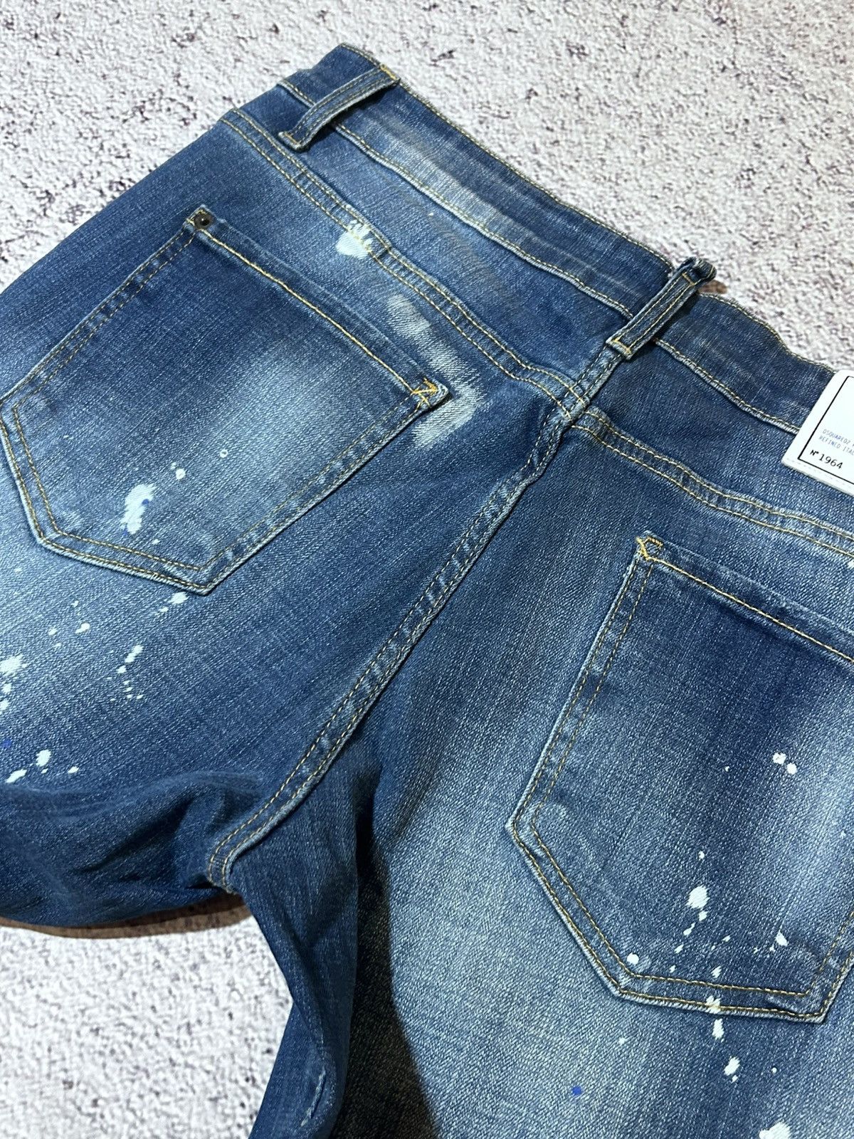 Dsquared2 DSQ2 Dsquared2 Slim Jean “D-6190” Distressed Paint-Splatter Size US 32 / EU 48 - 12 Thumbnail