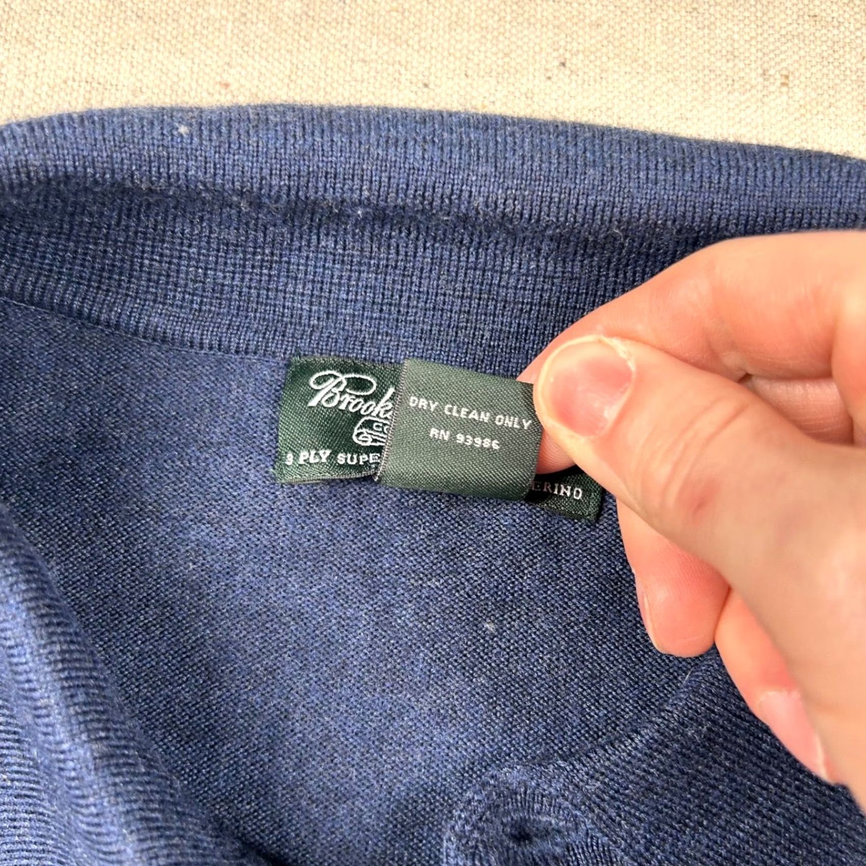 Brooks Brothers VINTAGE Brooks Brothers Sweater Mens 2XL Merino Wool Collared Navy Country Size US XXL / EU 58 / 5 - 4 Thumbnail