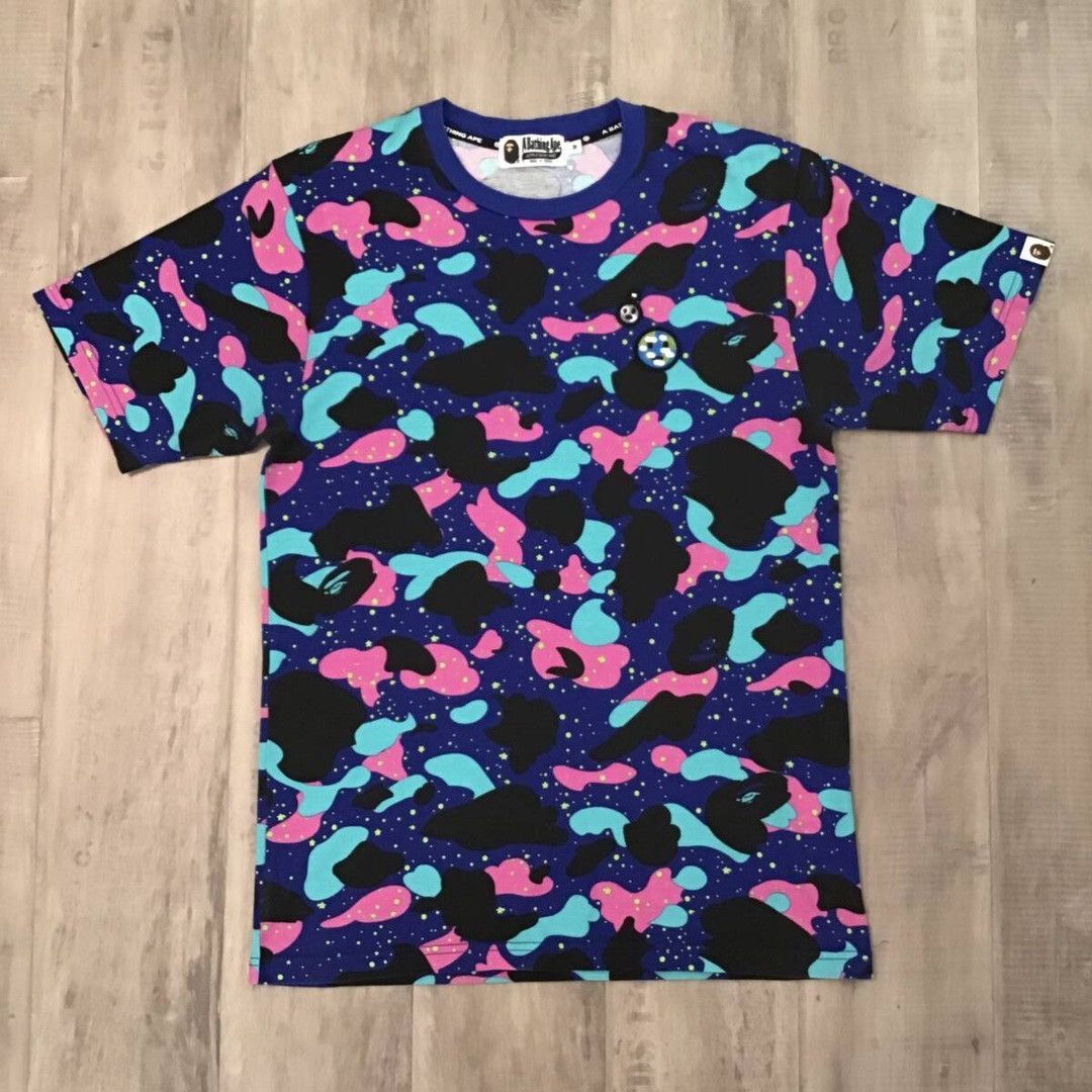 Bape × Kid Cudi BAPE × KID CUDI MOON MAN multi camo T-shirt a bathing ape Size US M / EU 48-50 / 2 - 2 Thumbnail