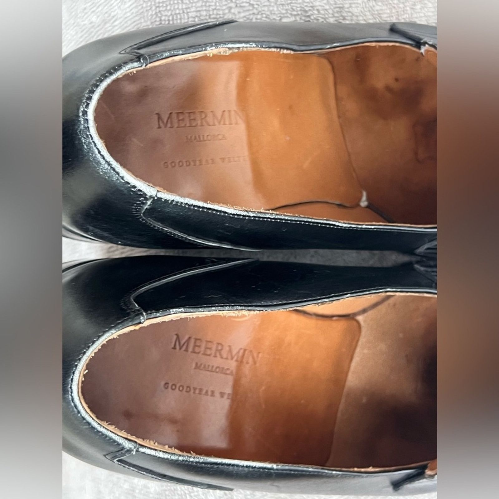 Meermin MEERMIN MENS Black Antique Calf Men’s Loafers 10 Goodyear Size US 10 / EU 43 - 10 Thumbnail