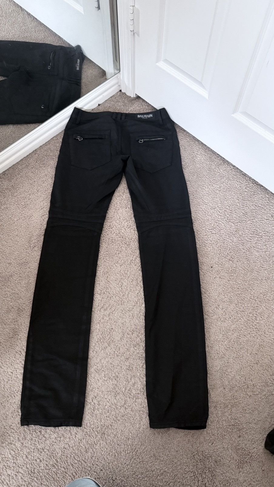 Balmain Single-Zip Cotton Bikers Size US 29 - 4 Thumbnail