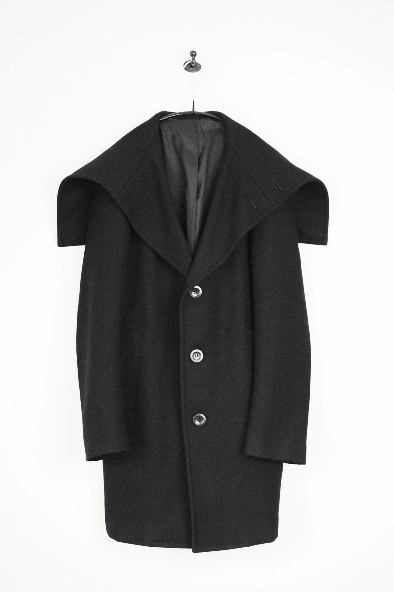 Yohji Yamamoto Yohji Yamamoto 03AW Vintage Witch Shawl-Collar Wmn Coat Size XS / US 0-2 / IT 36-38 - 5 Thumbnail