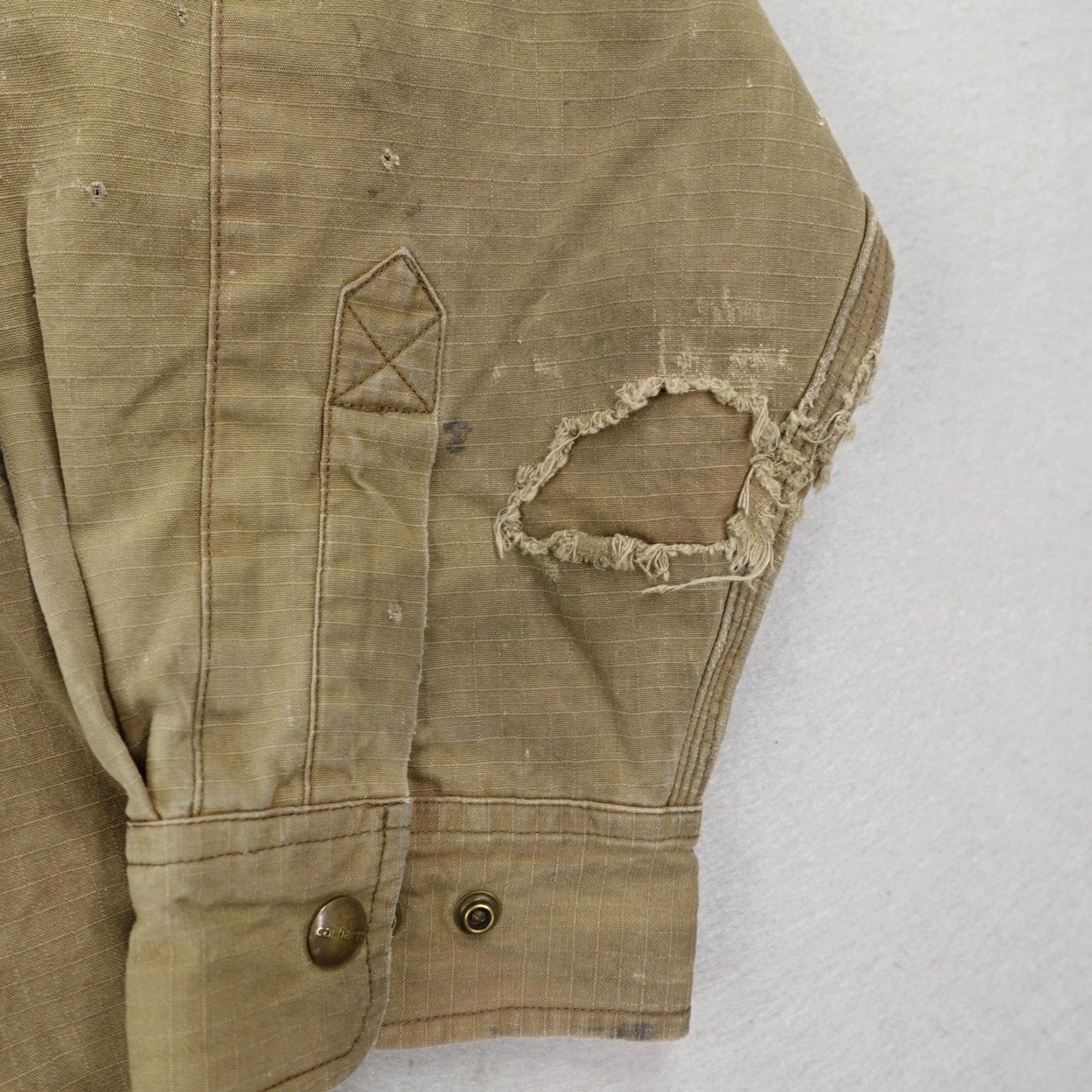 Carhartt VINTAGE Carhartt Jacket Mens 3XL Beige Flannel Lined Ripstop Overcoat Outdoor Casual Size US XXL / EU 58 / 5 - 5 Thumbnail