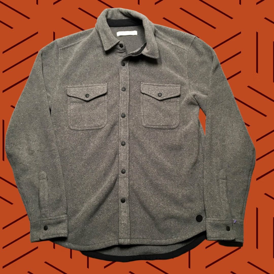 Outerknown Outerknown Fleece Shirt Jacket Mens Small S Gray Fleece Snap Front Pockets Jac Size US S / EU 44-46 / 1 - 1 Thumbnail