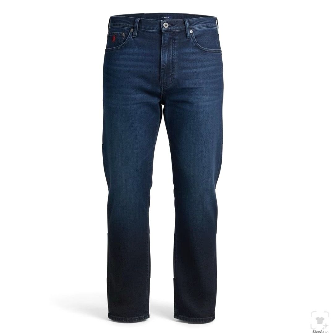 Polo Ralph Lauren Polo Ralph Lauren Jeans Mens 40x25 Dark Wash Straight Denim Zip Fly 5-Pocket Logo Embroidered Leather Patch Size US L / EU 52-54 / 3 - 2 Thumbnail
