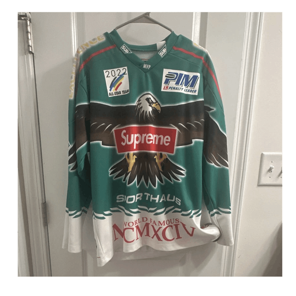 Supreme Supreme Eagle Moto Jersey Green Size US M / EU 48-50 / 2 - 1 Thumbnail