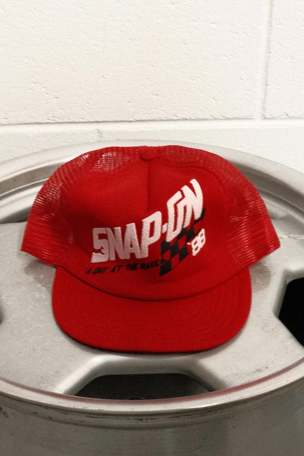 Other Vintage Red Snap-on Mesh Trucker Hat Cap Size ONE SIZE - 1 Thumbnail