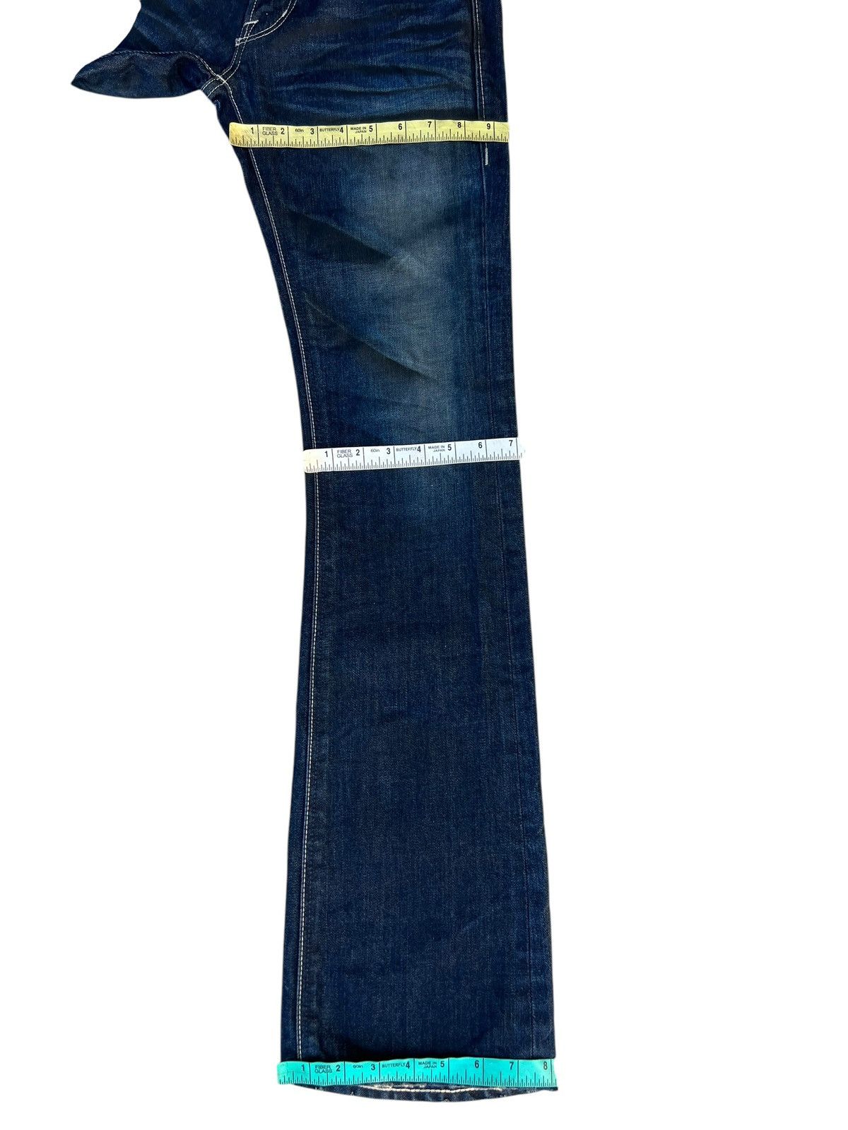 If Six Was Nine × Le Grande Bleu (L.G.B.) × Murder License Clawmark Waxed Denim Murder License Flare Jeans Size US 29 - 5 Thumbnail