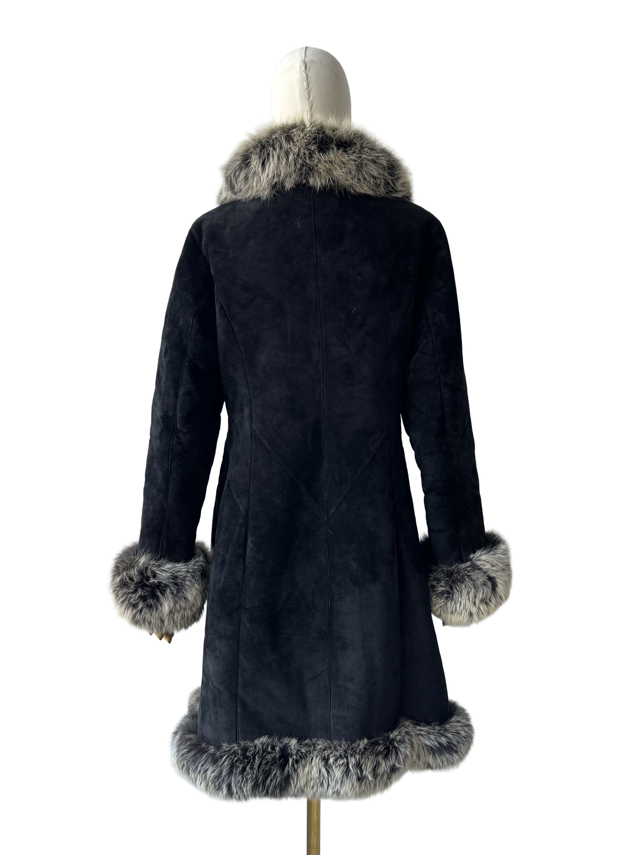 Vintage Vintage Leather Coat With Real Fur Details Size L / US 10 / IT 46 - 4 Thumbnail