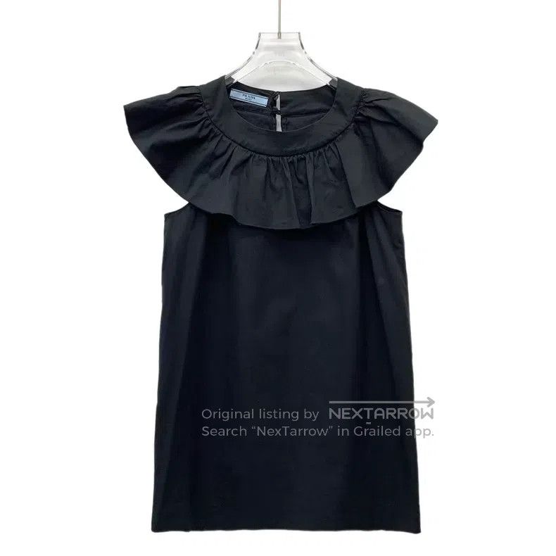 Prada Prada Black cotton lace design round neck sleeveless dress Size XS / US 0-2 / IT 36-38 - 1 Thumbnail