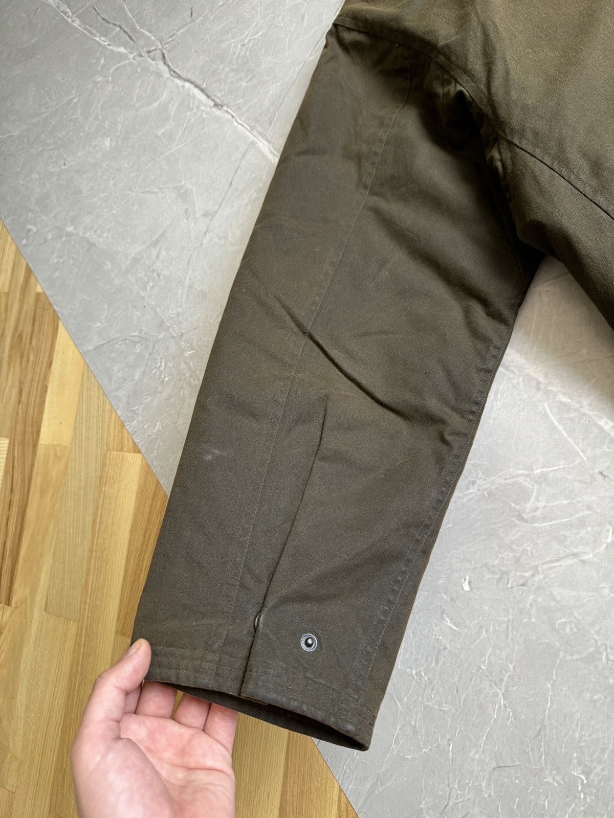 Polo Ralph Lauren Vintage 90s Polo Ralph Lauren Waxed Coat Khaki Size US L / EU 52-54 / 3 - 18 Thumbnail