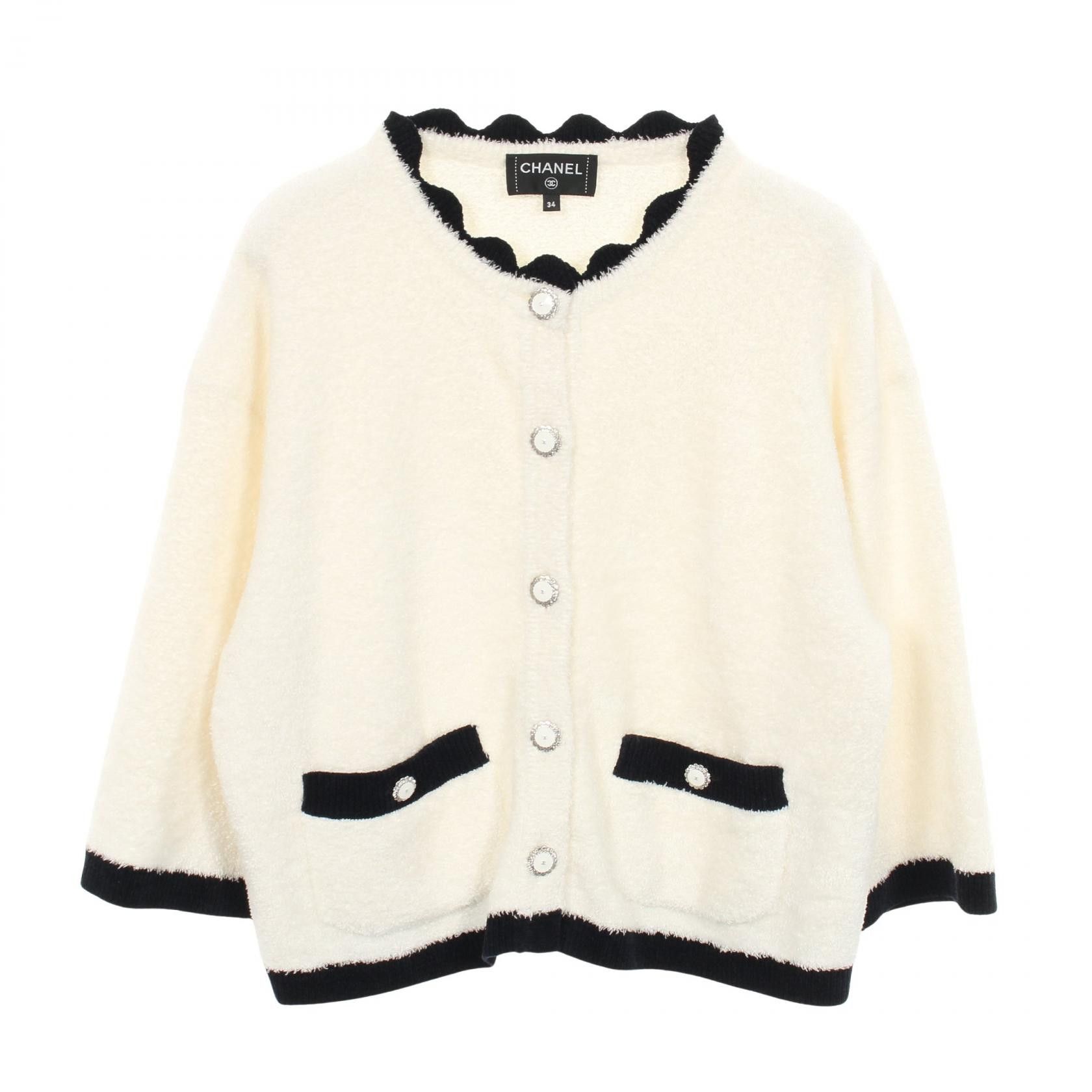 Chanel Chanel CHANEL Cardigan Textile Tops DUTY FREE for USA Size ONE SIZE - 1 Thumbnail