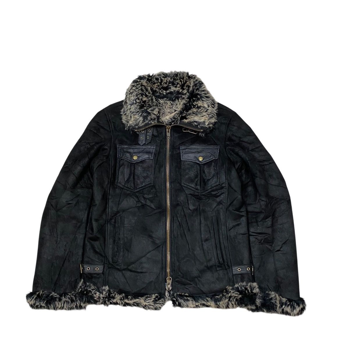 If Six Was Nine × Japanese Brand × Le Grande Bleu (L.G.B.) 291295=Homme Fur Suede Jacket Size US L / EU 52-54 / 3 - 1 Thumbnail