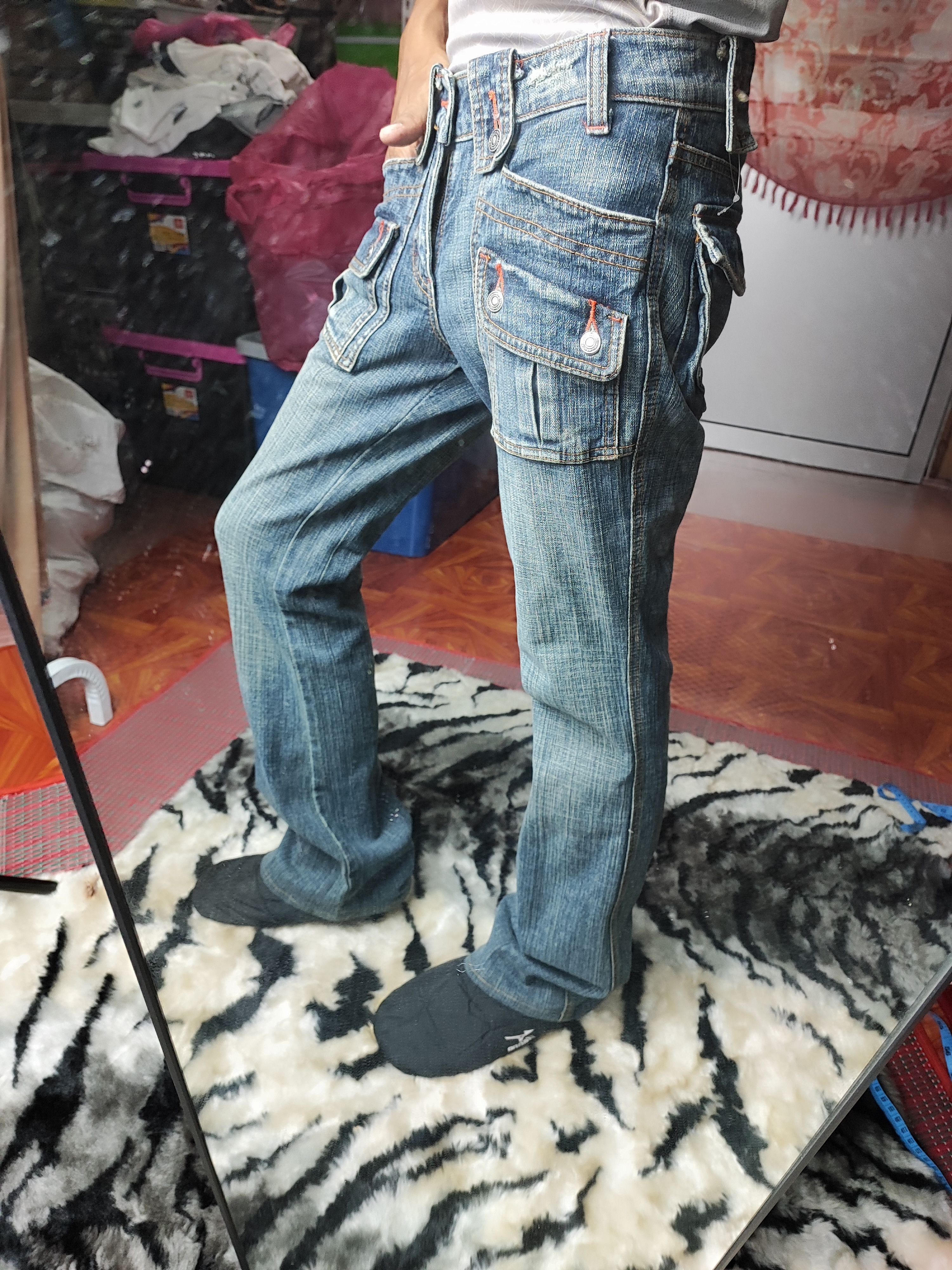 Hysteric Glamour Flare Bush Pants Jeans Camel Road Mud Rusty Bootcut Size US 27 - 2 Thumbnail