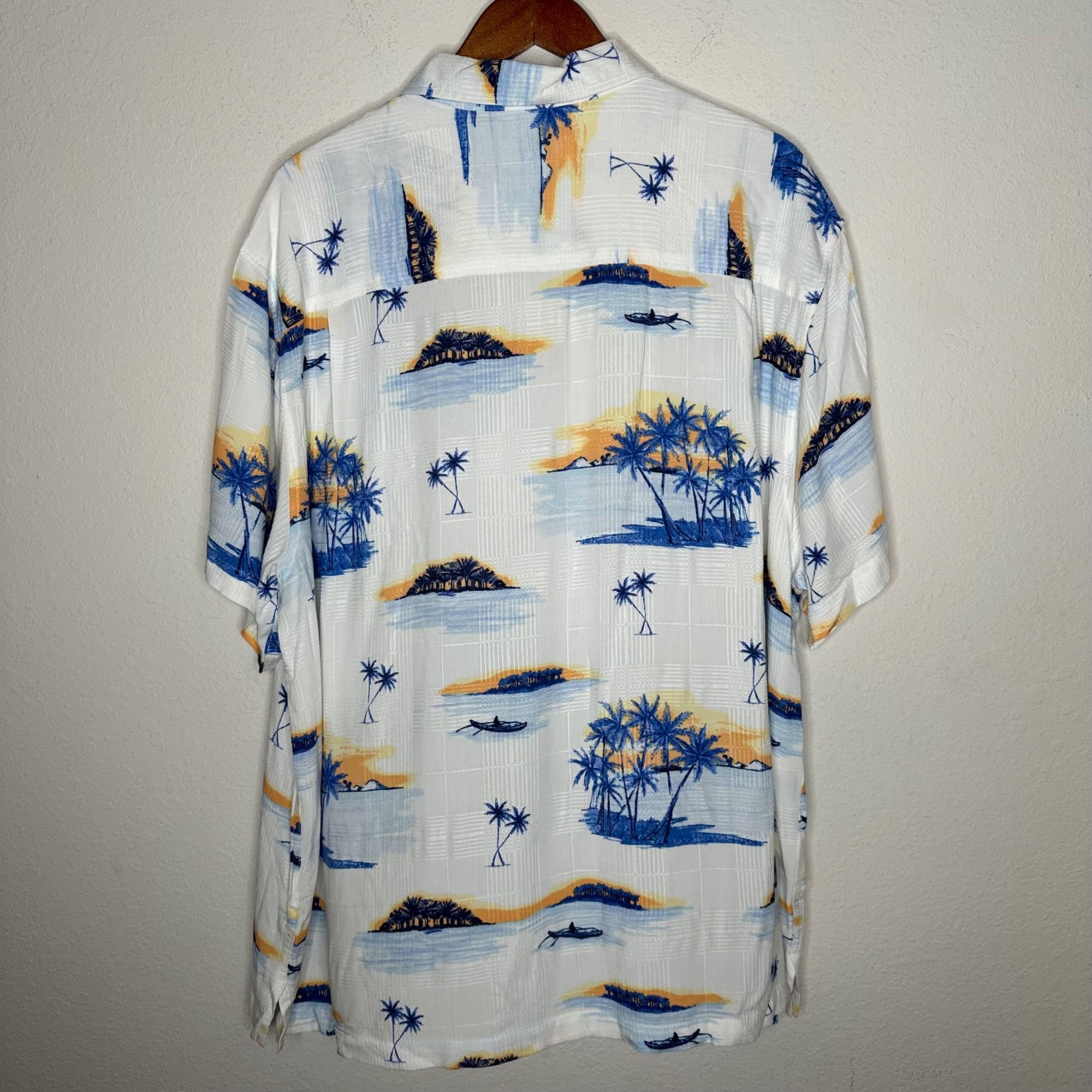 Caribbean Caribbean Camp Shirt Hawaiian Print White Sz 2XB Size US XXL / EU 58 / 5 - 7 Thumbnail