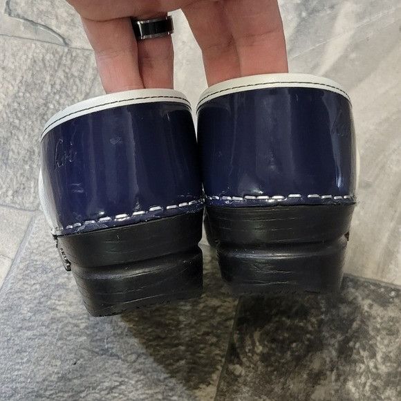 Other Sanita Lindsey Navy Blue Patent Leather Heart Rhinestone Sta Size US 8.5 / IT 38.5 - 5 Thumbnail