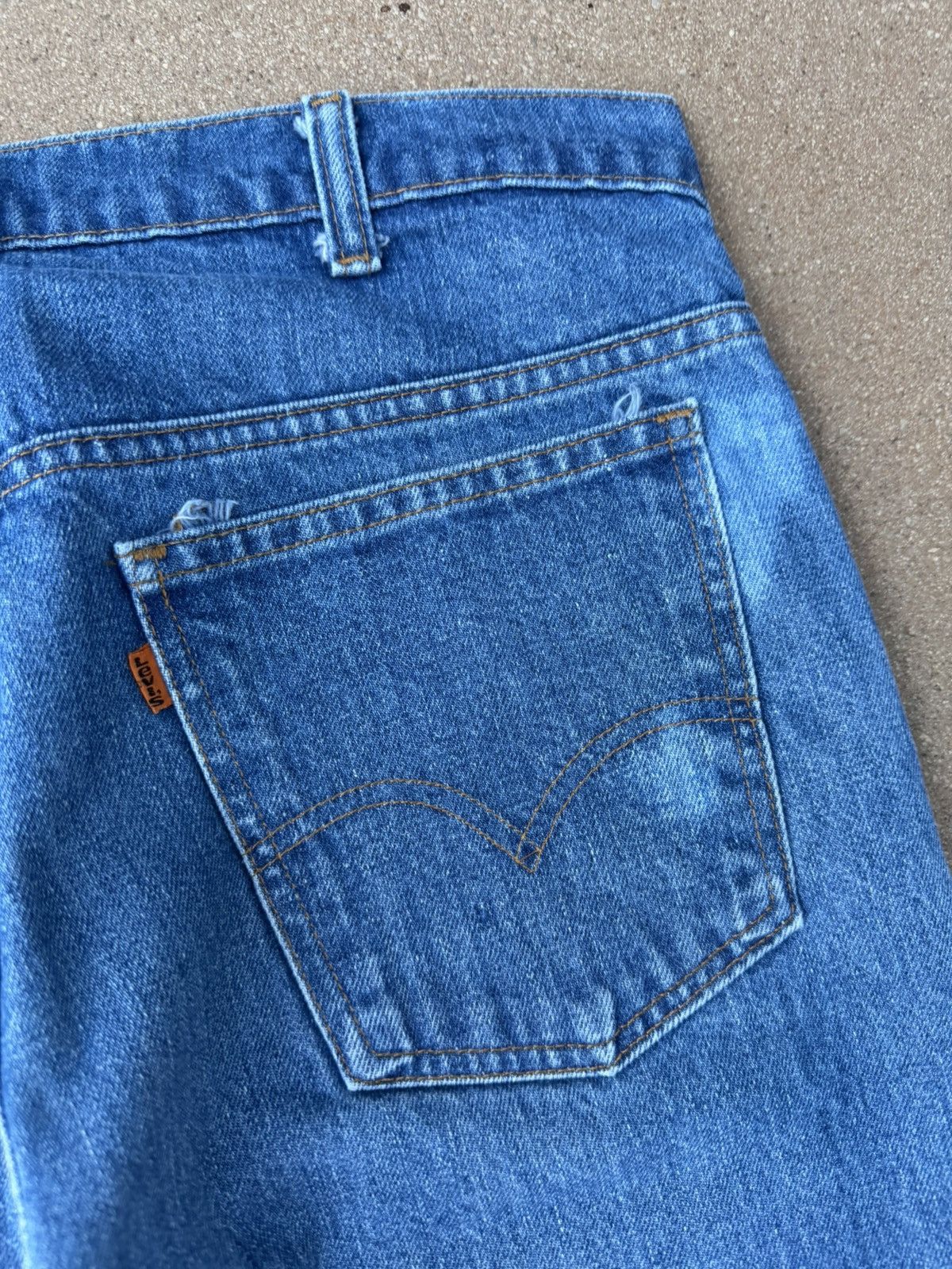 Levi's Vtg 70’s Levi’s 646 Orange Tab Bellbottom Flare Jeans 33x28 Size US 33 - 8 Thumbnail