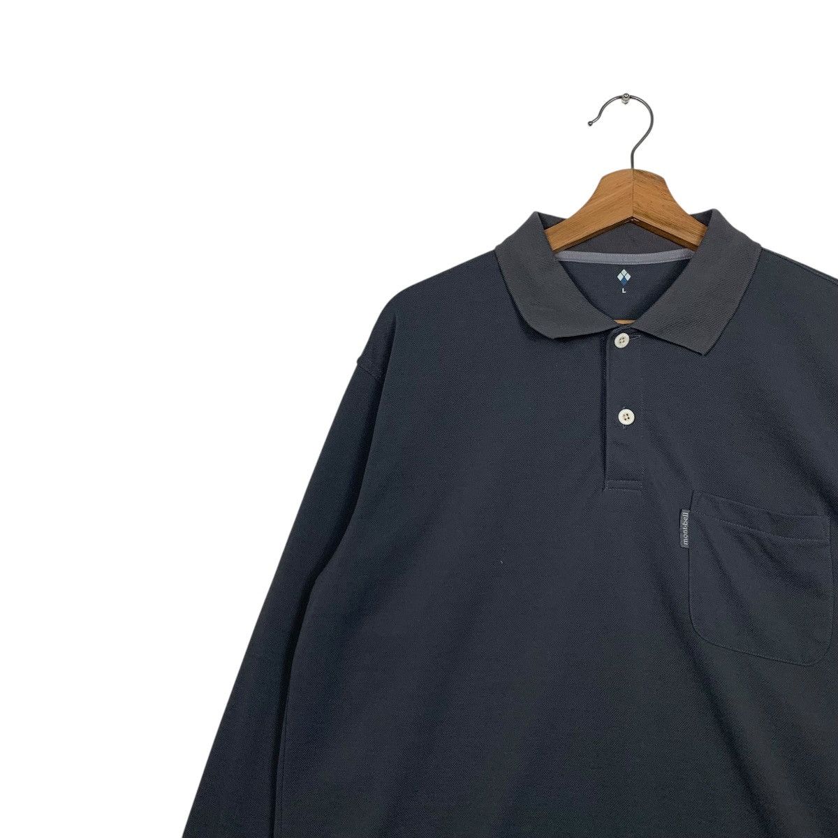Montbell MONT-BELL Single Pocket Long Sleeve Polos Shirt #2616-C117 Size US L / EU 52-54 / 3 - 6 Thumbnail