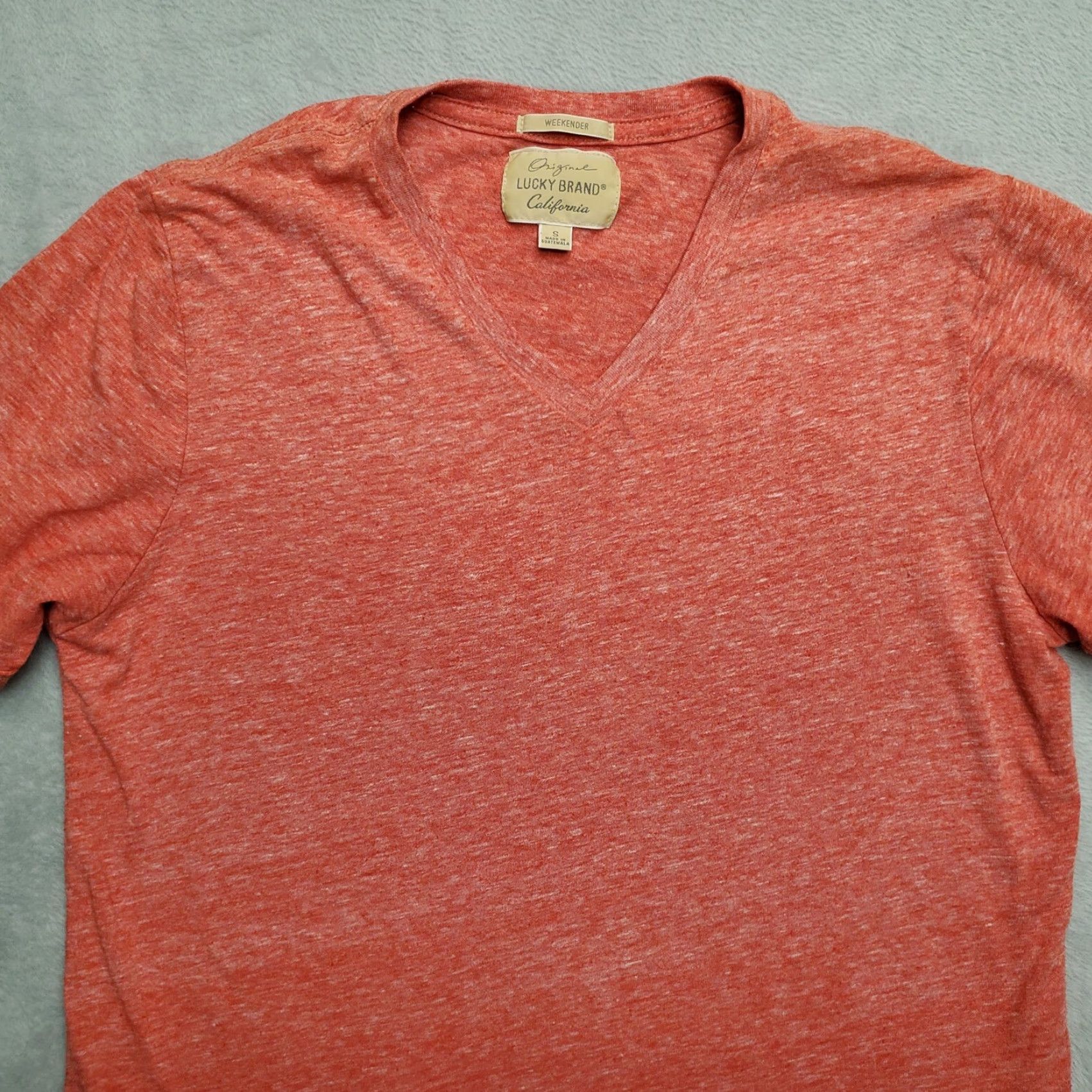 Lucky Brand VINTAGE Lucky Brand Shirt Womens Small Red Weekender V-Neck Short Sleeve Casual TEE Size S / US 4 / IT 40 - 2 Thumbnail