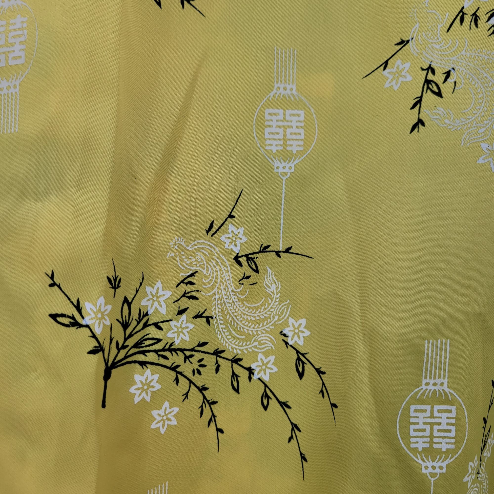 Japanese Brand Reversible Kimono Robe L Black Embroidered Dragon Yellow Flo Size US L / EU 52-54 / 3 - 4 Thumbnail