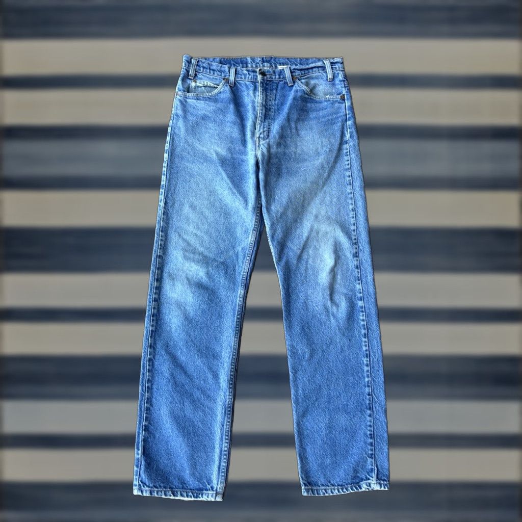 Levi's VINTAGE Levi’s 505 Orange Tab Denim Jeans 36x32 Light Wash Regular Fit Men's Jeans Size US 36 / EU 52 - 1 Thumbnail