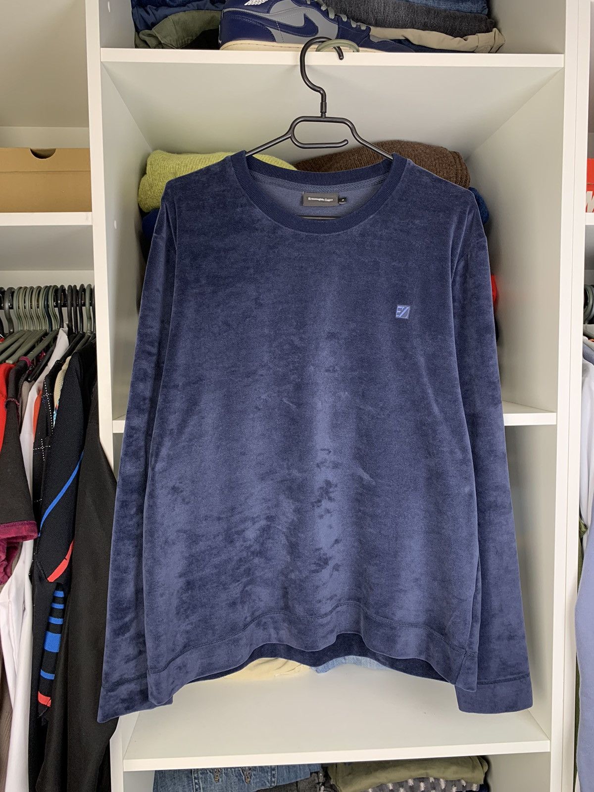 Ermenegildo Zegna Ermenegildo Zegna Velour Sweatshirt Size US S / EU 44-46 / 1 - 1 Thumbnail