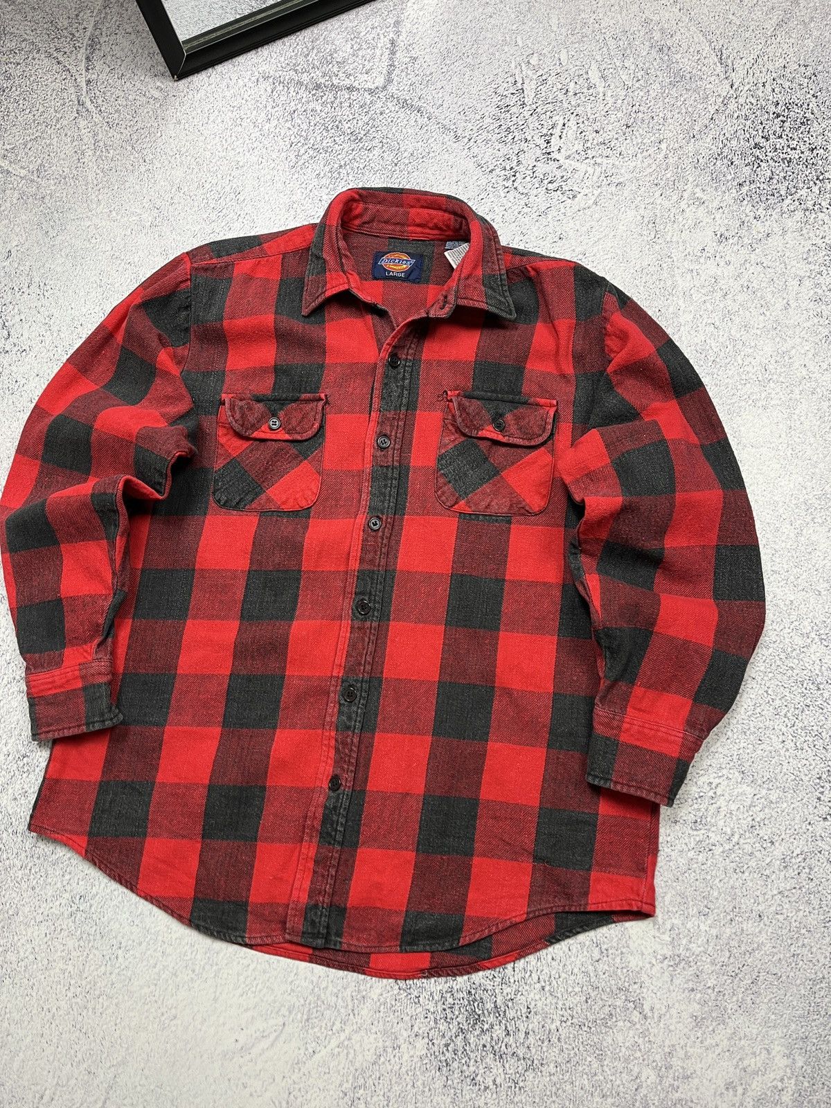 Dickies × Vintage Vintage Dickies Flannel Plaid Shirt Jacket Checked 90’s Rare Size US L / EU 52-54 / 3 - 4 Thumbnail