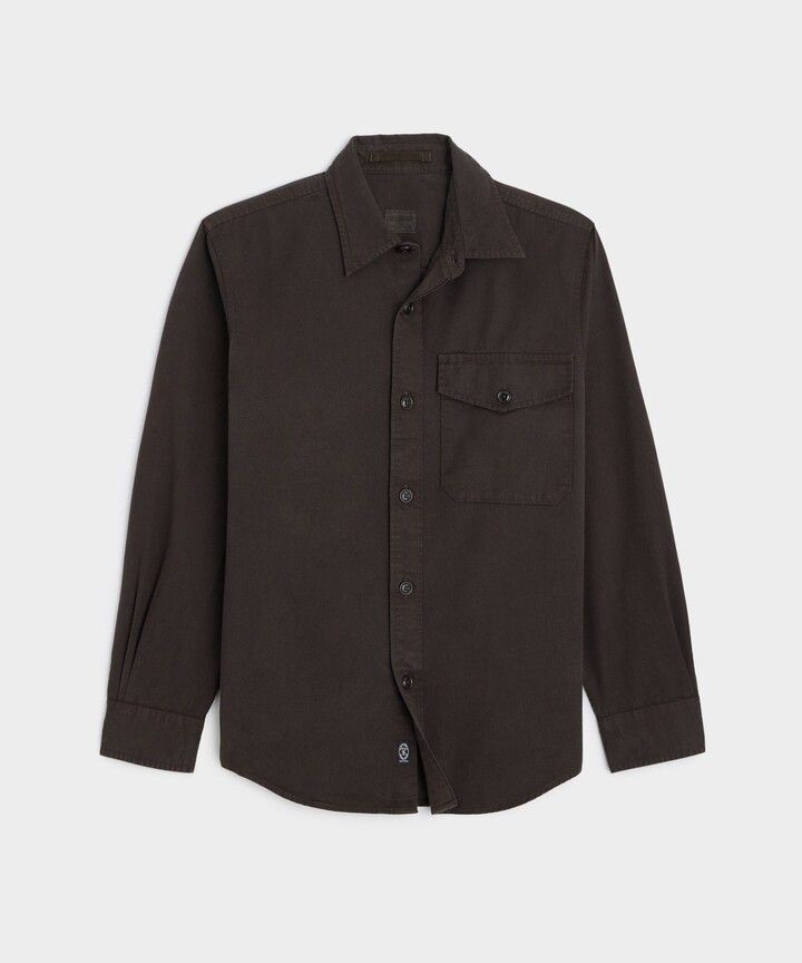 Todd Snyder One Pocket Utility Shirt in Espresso Bean Size US S / EU 44-46 / 1 - 1 Thumbnail
