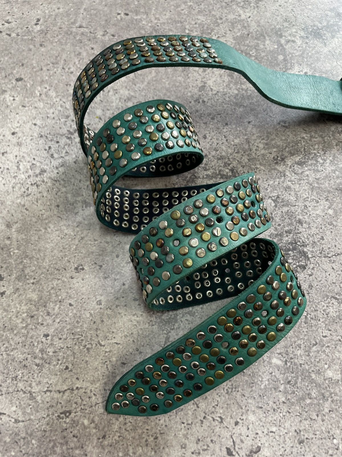Hysteric Glamour Vintage Belt 00s Rhinestones Punk Leather Belts size 34/36 Size 34 - 6 Thumbnail
