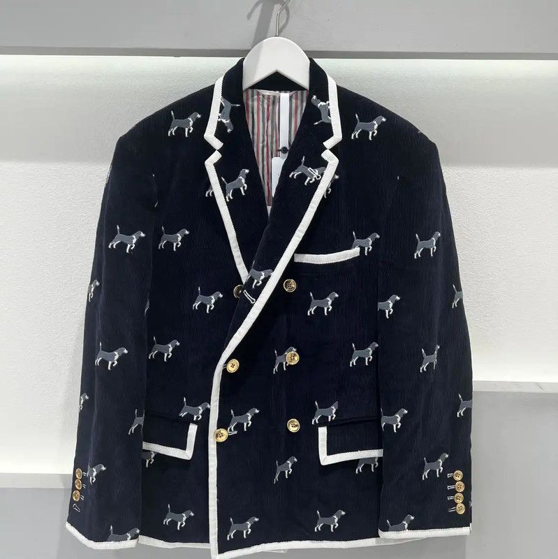 Thom Browne Thom Browne Multicolor Men's Blazer with Dog Print 0089 Size US M / EU 48-50 / 2 - 1 Thumbnail