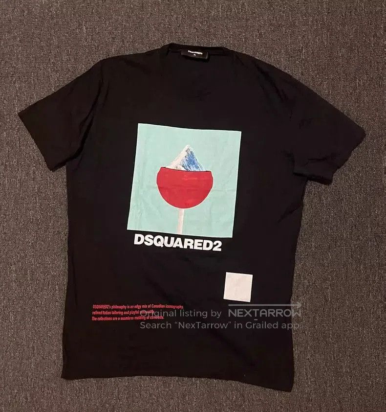 Dsquared2 DSQUARED2 Black Graphic Short Sleeve T. Size US XL / EU 56 / 4 - 2 Thumbnail