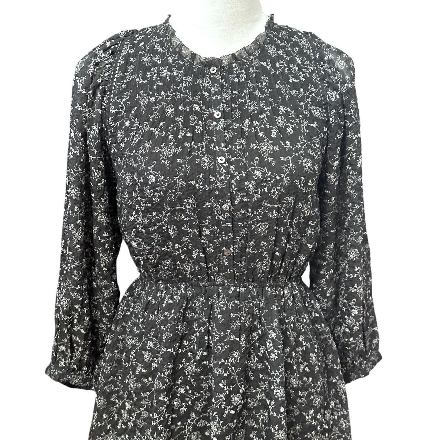 Madewell Madewell Boho Dress A Line Floral Sheer Multicolor XXS NWOT Size XXS / US 00 / IT 34 - 4 Thumbnail