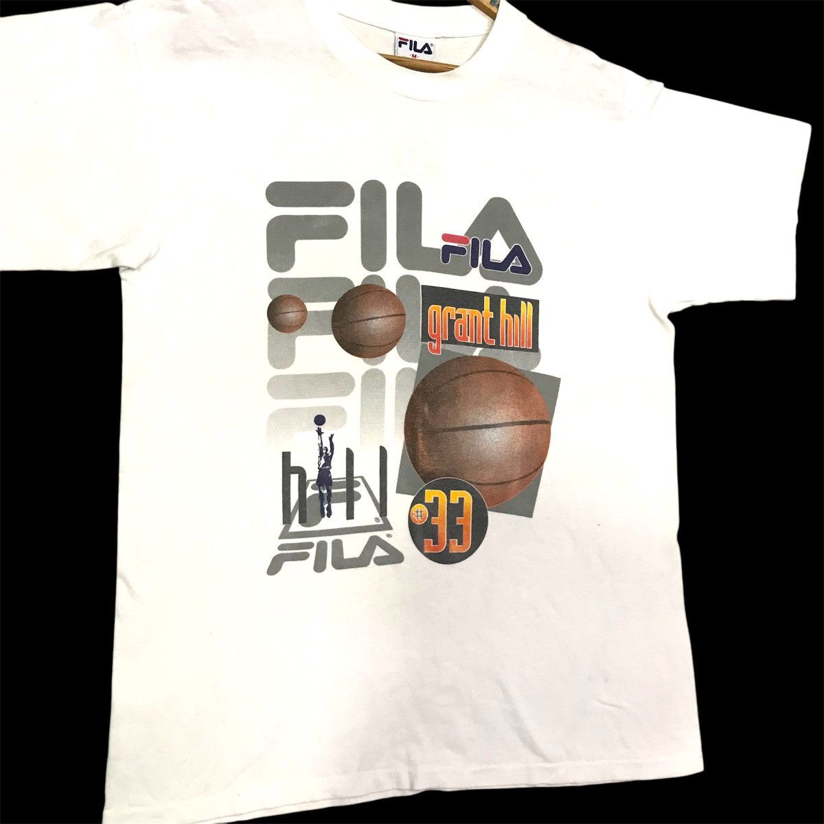 Fila × Vintage Vintage Fila Grant Hill 33 Tshirt Size US M / EU 48-50 / 2 - 2 Thumbnail