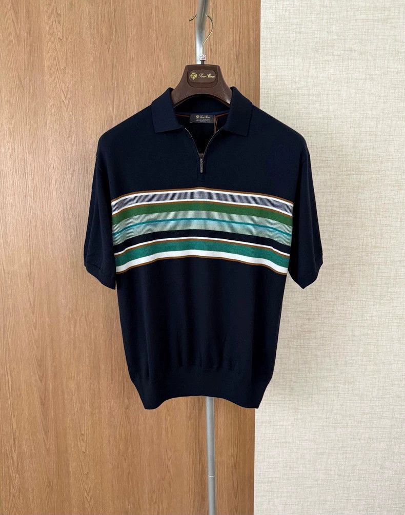 Loro Piana LORO PIANA King's Gift short-sleeved knitted Polo Size US S / EU 44-46 / 1 - 1 Thumbnail