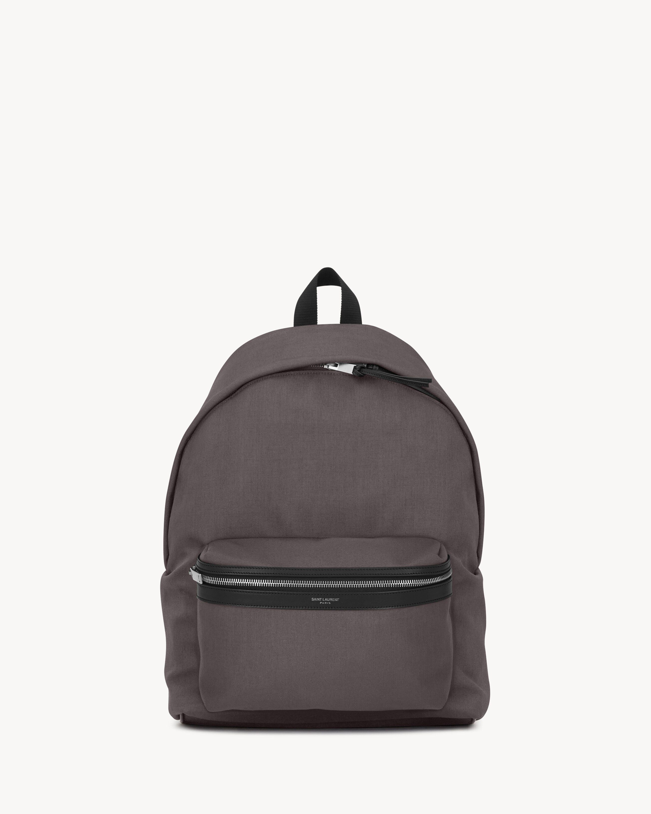 Saint Laurent Paris o1b1hav110425 Size: OS / City Backpack Canvas And Leather Size ONE SIZE - 1 Thumbnail