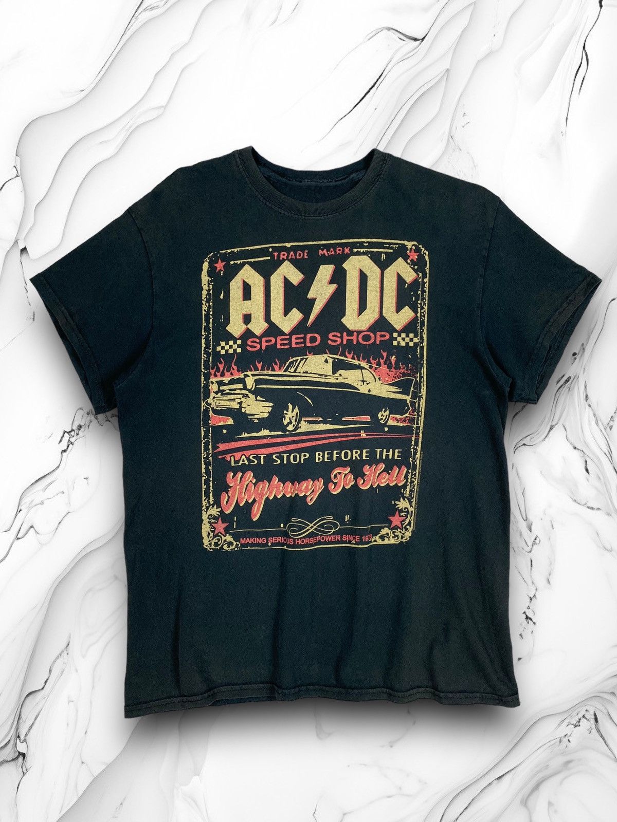 AC/DC × Vintage Vintage AC / DC 2012 Speed Shop Tee T Shirt Size US M / EU 48-50 / 2 - 1 Thumbnail