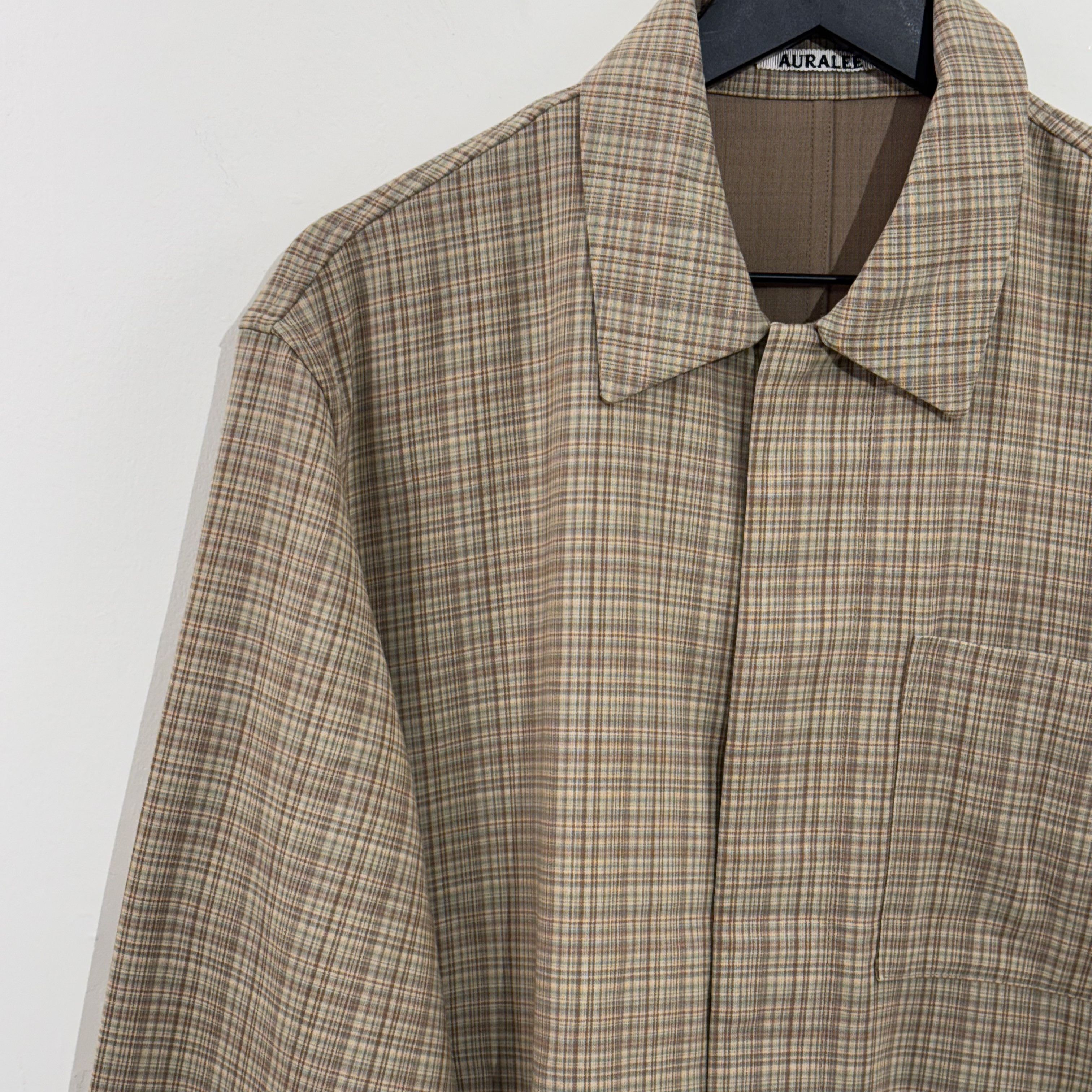 Auralee Auralee Hard Twist Wool Check Blouson Size US L / EU 52-54 / 3 - 6 Thumbnail