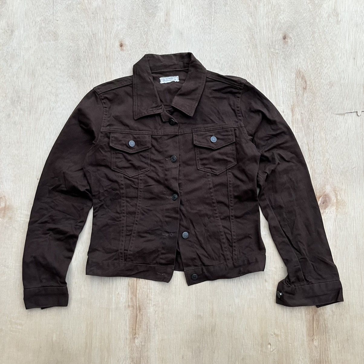 GOA GOA JAPANESE BRAND VINTAGE TRUCKER DENIM CROPED DARK BROWN Size M / US 6-8 / IT 42-44 - 1 Thumbnail