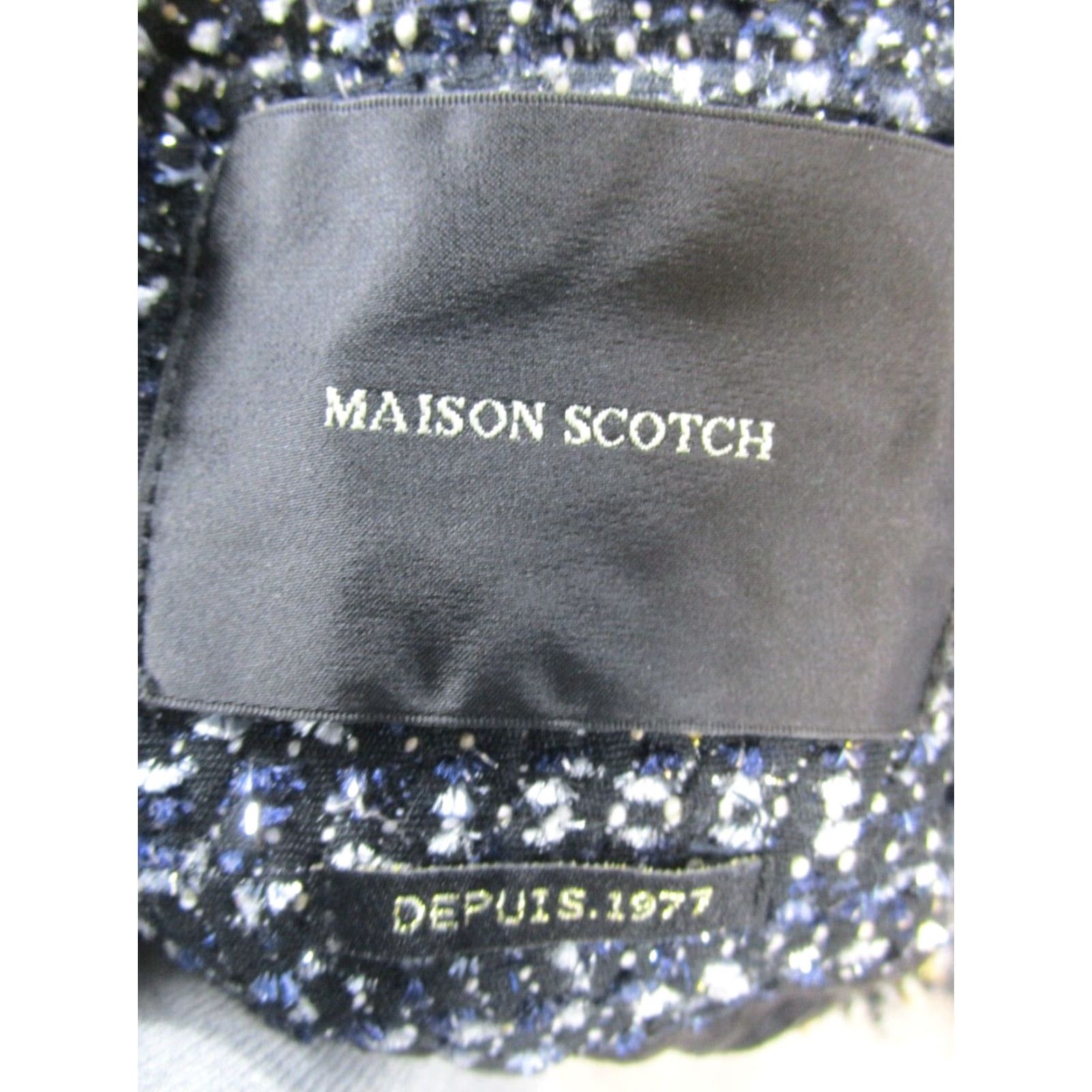 Maison Scotch Maison Scotch Jacket Womens 1 Black Blue Beige Size XS / US 0-2 / IT 36-38 - 3 Thumbnail