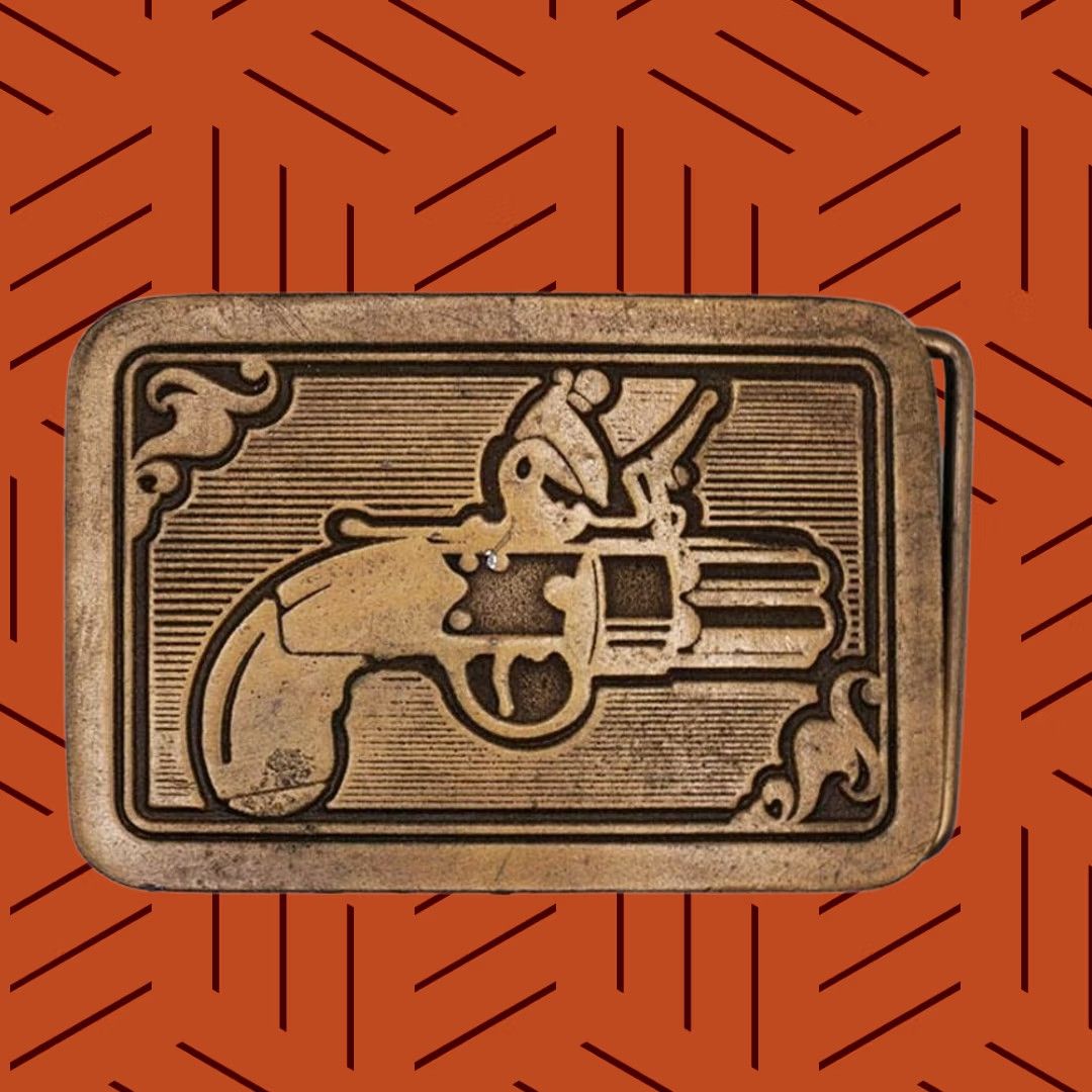 Vintage VINTAGE Brass Pistol Westinghouse Credit Corporation Metal Belt Buckle Size ONE SIZE - 1 Thumbnail