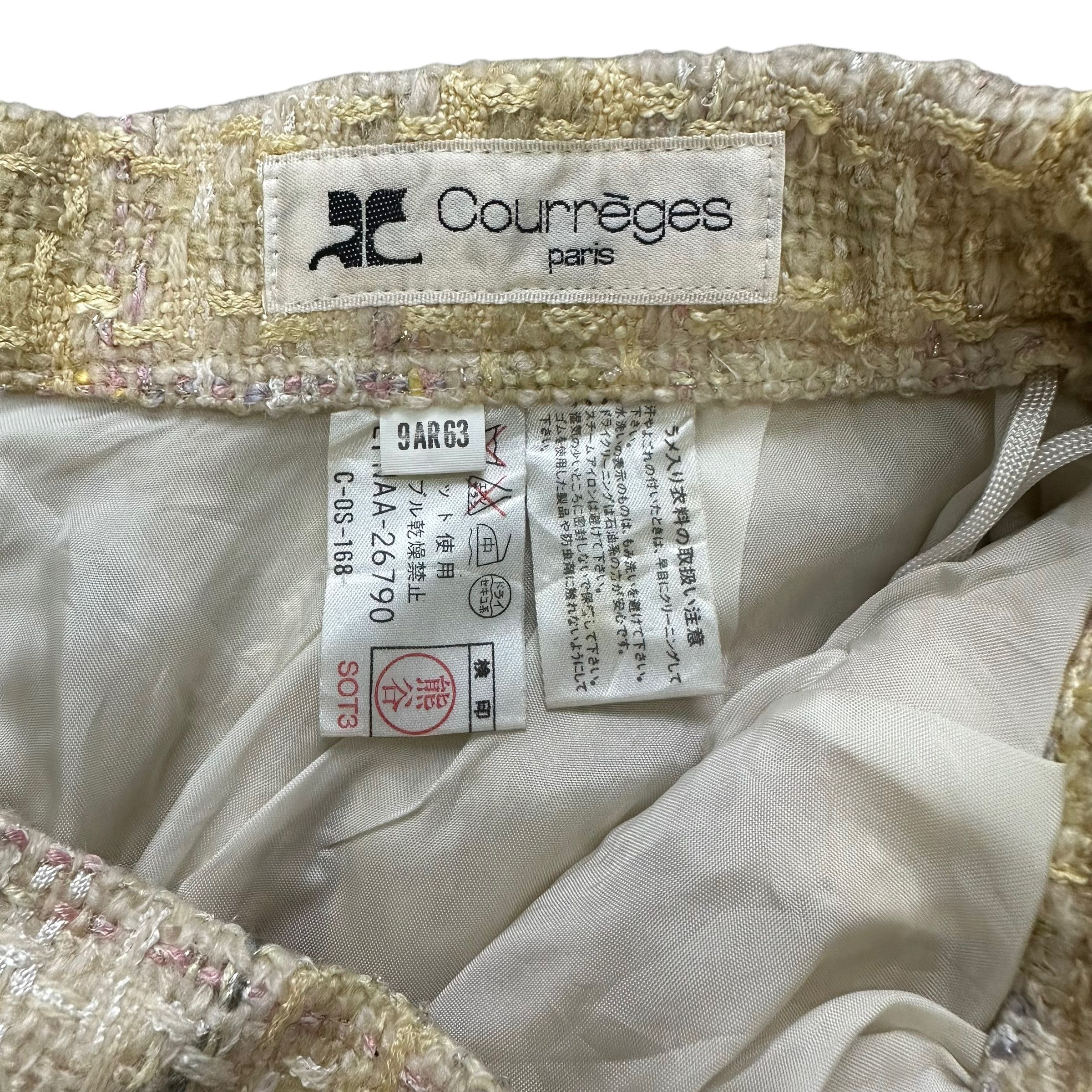 Courreges COURREGES PARIS YELLOW TWEED SKIRTS #7735-167 Size 24" / US 00 / IT 34 - 4 Thumbnail