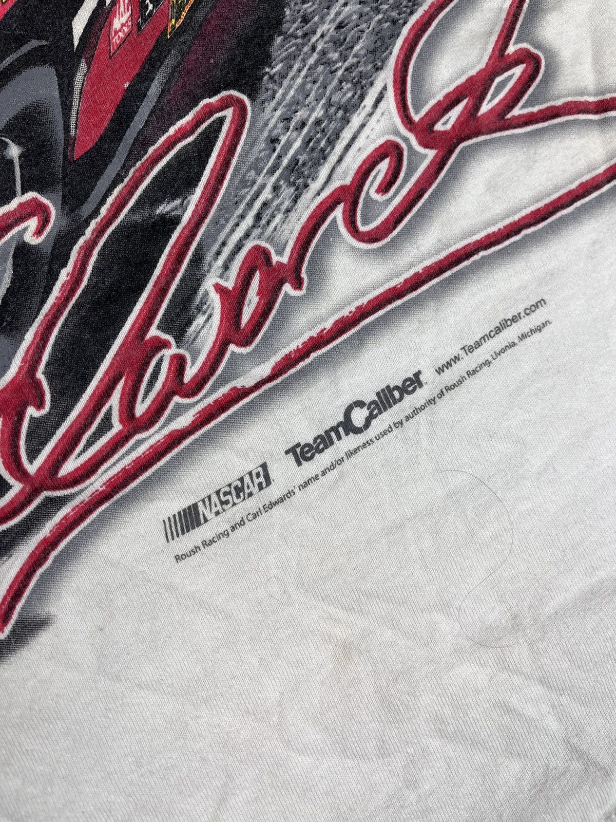 Hanes × NASCAR × Vintage Y2K VINTAGE NASCAR RACING ALL OVER PRINT T-SHIRT Size US L / EU 52-54 / 3 - 4 Thumbnail