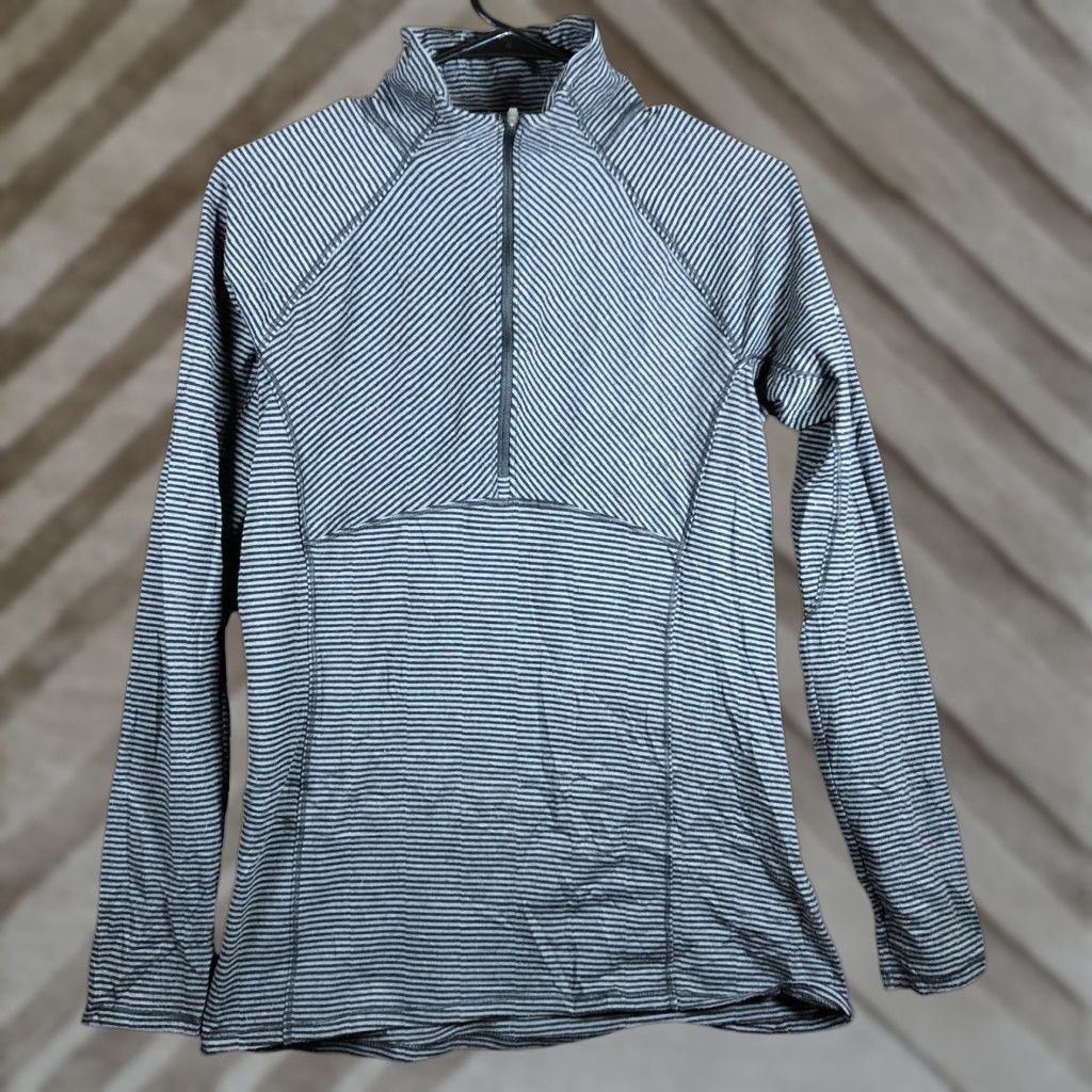 Vintage Columbia Shirt Womens Black Gray Striped 1/4 Zip Long Sleeve Omni-Wick M Size M / US 6-8 / IT 42-44 - 1 Thumbnail
